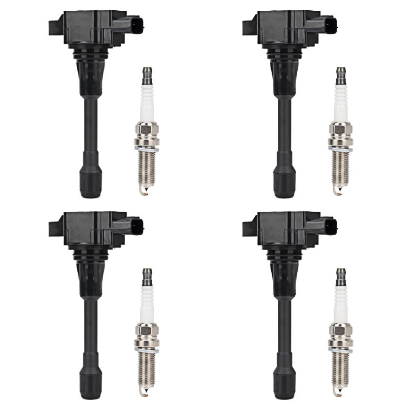 MiKaFex 4 UF549 Ignition Coil Pack and 4 9029 Iridium Spark Plug Compatible with Nissan Altima Versa Sentra Rogue Cube QX60 NV200 2.5L 2.0L 1.8L 1.6L - Image 1